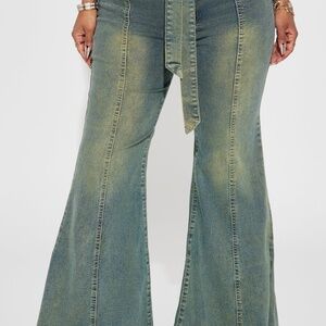 Denim bell bottom jeans